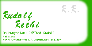 rudolf rethi business card